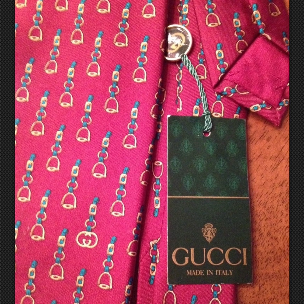 SOLD—GUCCI Equestrian Silk Necktie Italy NWT!!! - Picture 8 of 8